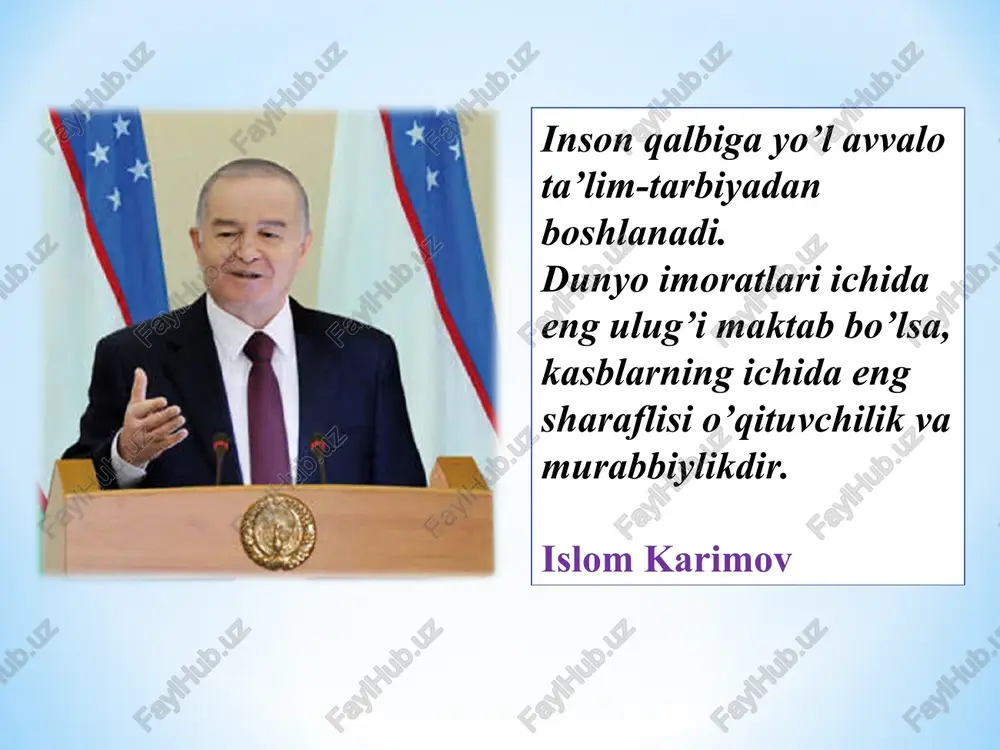 vatlar» materiya bilan shaklan bir-biridan ajralmagan holda mavjud ekanligini ta`kidlaydi. shuning uchun ham abu ali ibn sino psixik faoliyat bilan odam salomatligining o`zaro bir-biriga ta`sir etish kuchi katta ekanligini isbot qilishga harakat qiladi. ibn sino bolaga ta`lim berishda quyidagi tamoyillar tasnifini beradi: bolaga bilim berishda birdaniga kitobga band qilib qo`ymaslik; ta’limda yengildan og`irga qarab borish orqali bilim berish; mashqlarning bolaning yoshiga mos bo`lishi; jamoa bo`lib, maktabda o`qitishga eg’tibor berish; bilim berishda bolalarning mayl va qiziqishlarini xisobga olish; o`qitishni jismoniy mashqlar bilan qo`shib olib borish. pedagogik muloqot madaniyati o’qituvchi faoliyatini muvafaqqiyatga yo’naltiruvchi eng muhim vosita, o’qituvchining muhim fazilatidir. pedagog o’quvchilar bilan muomalaga kirishish asosida: o’zining ijodkorligini va pedagogik mahoratini namoyish qiladi; yosh avlodni milliy mafkura va tarixiy madaniyat ruhida tarbiyalaydi; yosh avlodga sharqona muomala odobi, milliy qadriyatlarni singdiradi; o’zining bilimi, salohiyati va ijodiy imkoniyatlarini namoyish etgan holda, har bir o’quvchi qalbiga yo’l topadi. rus psixologi g.m.andreeva muloqotning quyidagi tuzilishini taklif etadi: …