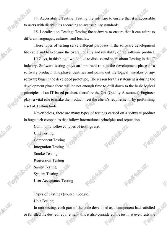 le unit or integrated as a module (generally) by the development team. in other words the component testing is a version of unit testing which is carried out with real-time data without using dummy data. this is an important phase in the testing cycle since every component is tested as a module before proceeding to the next testing phase. integration testing in integration testing, multiple modules or components are integrated as a group and tested. this level of low-level testing will be able to expose mistakes or any logical errors that could be present in the system. it is also known as i&t (integration and testing). in other words, it is also known as bottom to up testing where the separate units are combined and tested as a whole function at the end. in order to carry out integration testing as the initial step, the qa team need to prepare …