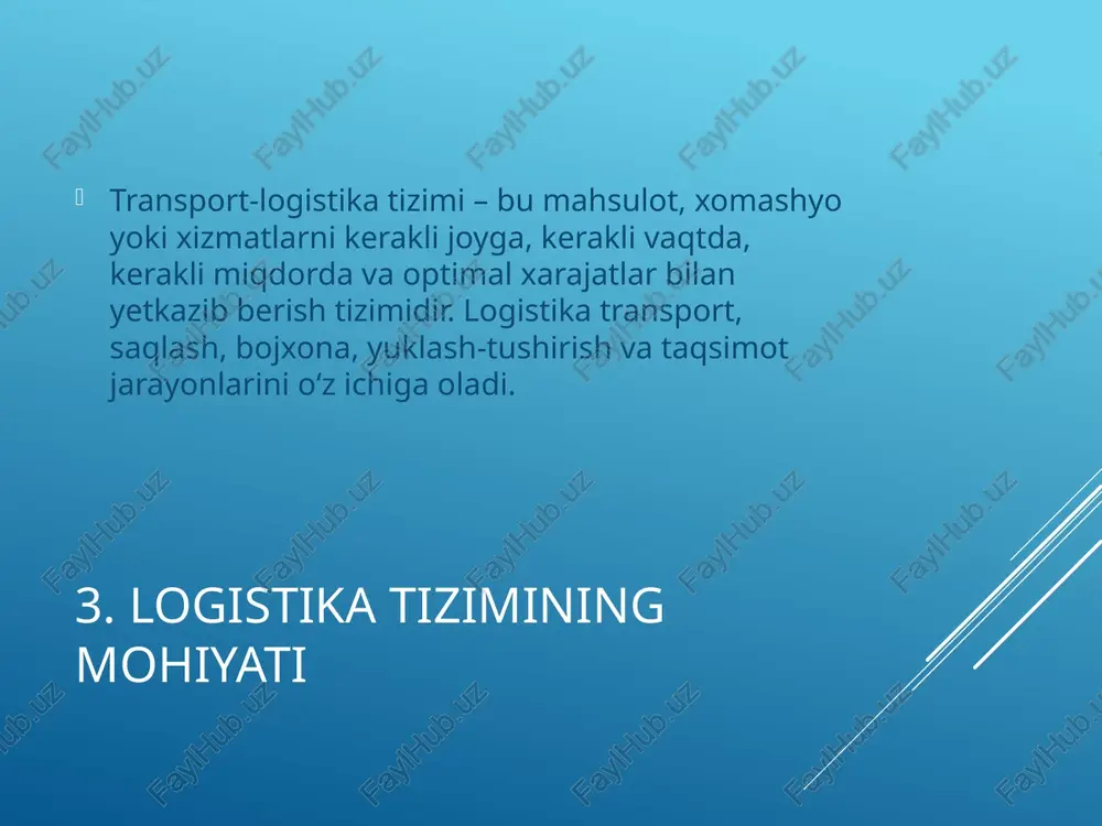 itasi 3. www.mot.uz – transport vazirligi rasmiy sayti 4. www.uzlogistics.uz – logistika markazlari portali 5. sh. mirziyoyev nutqlari – www.prezident.uz /docprops/thumbnail.jpeg
