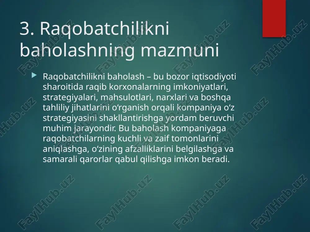 rter m. 'raqobat ustunligi'. – moskva: williams, 2005. 2. kotler f. 'marketing asoslari'. – t.: iqtisodiyot, 2018. 3. abdukarimov a. 'strategik boshqaruv'. – t.: 2020. 4. g‘ulomov s.s. 'bozor iqtisodiyoti'. – t.: ma’rifat, 2019. 5. www.stat.uz, www.lex.uz, www.gazeta.uz /docprops/thumbnail.jpeg