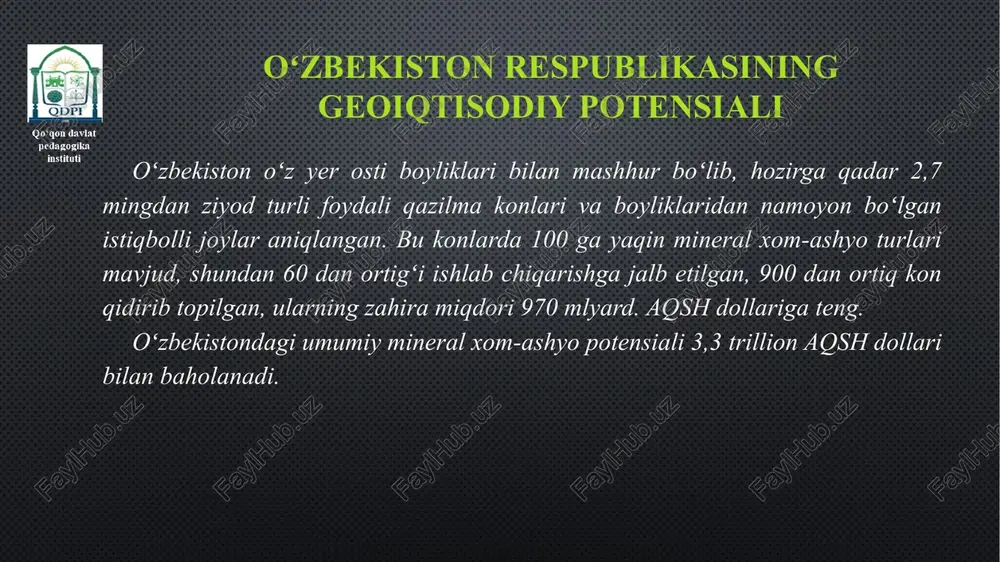 larning turli xil fizikaviy xossalarga (zichligi, boʻlakchalarining shakli, mustahkamligi, elektr oʻtkazuvchanligi, magnit maydoniga boʻlgan munosabati, namlanuvchanlik darajasi va h.k.) asoslangan. gaz holatidagi xom ashyolar, asosan, filtrlash va tozalash yoʻli bilan boyitiladi, suyuq holatdagi xom ashyolar esa tindirish hamda bugʻlash orqali boyitiladi. qattiq xom ashyoni boyitish usullari flotasiya — qattiq xom ashyoni eng keng tarqalgan boyitish usuli boʻlib, katta masshtabda qoʻllaniladi. boyitish tsexlarida flatatsiya usuli bilan polimetall sulfid rudalari bir necha fraktsiyalarga ajratilib, kontsentratlar hosil qilinadi. flotasiya usuli har xil minerallarning suvda turlicha namlanishiga asoslangan. sirt taranglik kuchlari hisobiga namlanmaydigan (gidrofob) zarracha suyuqlik yuzasiga qalqib chiqadi, namlanuvchi (gidrofil) zarracha esanamlanish natijasida suyuqlikka choʻkadi. qattiq xom ashyoni boyitish usullari gravitatsion boyitish (quruq yoki nam) — markazdan qochma kuch ta’sirida gaz yoki suyuqlik oqimida turlicha zichlik va oʻlchamga ega boʻlgan zarrachalarning turlicha tezlikda qulashiga asoslangan. bu usulda bir-biridan zichligi yoki mustahkamligi (maydalanuvchanligi ham) bilan keskin farq qiluvchi minerallar ajratiladi. quruq boyitish uchun nam …