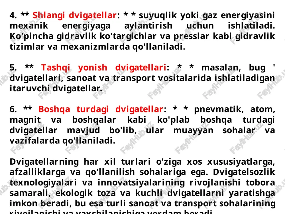 jismni isitish va uni sovutish mashinaning turli hajmlarida va ishchi kameralar devorlari orqali amalga oshiriladi. tsikl uchun isitgich va sovutgichning tabiati muhim emas va shuning uchun u hatto kosmosda va har qanday issiqlik manbasidan ham ishlashi mumkin. samaradorlik hozir yaratilgan stirlinglar unchalik katta emas. nazariy jihatdan, u ichki yonish dvigatelining samaradorligidan 2 baravar yuqori bo'lishi kerak va amalda bu taxminan bir xil qiymatlardir. ammo stirlingning ushbu yo'nalishdagi tadqiqotlarni rivojlantirishga yordam beradigan bir qator boshqa afzalliklari bor. bug ' turbinasi bug ' oqimi ta'sirida aylanadigan qanotli g'ildirakni tasvirlaydigan chizmalar qadim zamonlardan beri ma'lum bo'lgan. biroq, amaliy dizaynlar bug ' turbinasi ular faqat ikkinchi yarmida yaratilgan xix asr, yuqori aylanish tezligiga erishishga imkon beradigan konstruktiv materiallarning rivojlanishi tufayli. 1889 yilda shved muhandisi karl gustav de laval kengayadigan nozul va tezkor turbinadan (32000 rpm gacha) foydalanishni taklif qildi va undan mustaqil ravishda 1884 yilda ingliz charlz algernon parsons kema vintini aylantira oladigan birinchi …