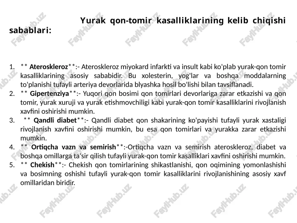 tish uchun ishlatiladi. 4. ** polietilen glikol (pvx)**:- pvx biologik mosligi va foydalanish qulayligi tufayli tibbiy naycha, kateterlar va boshqa yurak-qon tomir jarrohlik asboblarini yaratish uchun ishlatiladi. 5. ** silikon**:- silikon elastikligi, moslashuvchanligi va xavfsizligi tufayli yurak va qon tomir jarrohligi uchun prokladkalar, implantlar va boshqa tibbiy asboblarni yaratish uchun ishlatiladi. 6. ** biomos keluvchi polimer**:- poliakrilamid va poliuretan kabi biomos keluvchi polimerlar implantlar, klapanlar va rad etishni keltirib chiqarmasdan to'qimalar bilan o'zaro ta'sir qiluvchi boshqa qurilmalarni yaratish uchun ishlatilishi mumkin. 7. ** gidrogellar**:- gidrogellar hujayra transplantatsiyasi, dori-darmonlar va o'sish omillari uchun matritsalar yaratish, yurak va qon tomir to'qimalarining shifo va tiklanishiga yordam berish uchun ishlatilishi mumkin. 8. ** kollagen**:- kollagen jarohatni davolash va qon tomirlari to'qimalarini rekonstruksiya qilishni yaxshilaydigan biomateriallarni yaratish uchun ishlatilishi mumkin. ushbu biomateriallar yurak-qon tomir patologiyalarini jarrohlik davolashda muhim rol o'ynaydi, yurak va qon tomirlarining faoliyatini tiklash va saqlashga, bemorlarning hayot sifatini yaxshilashga va xavfsiz va …