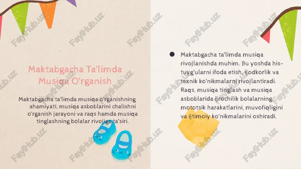 ob, 2018. 3. qodirova, d. m. musiqa cholg‘u asboblarida ijrochilikni o‘rgatish usullari. samarqand: ta’lim va ilm, 2019. 4. toshkent davlat madaniyat institutining ilmiy jurnali. (2021). musiqa va raqs o‘rgatishda innovatsion yondashuvlar. 15(3), 45-52. 5. yusufova, s. s. bolalarda musiqa va raqs yordamida harakatlarning rivojlanishi. buxoro: madaniyat va san’at, 2022. e'tiboringiz uchun rahmat! image2.png image3.png image4.png image5.png image1.jpg image6.png image7.png image8.png image9.png image10.png image22.png image27.png image21.png image25.png image26.png image28.png image14.png image31.jpg image29.png image30.png carnival