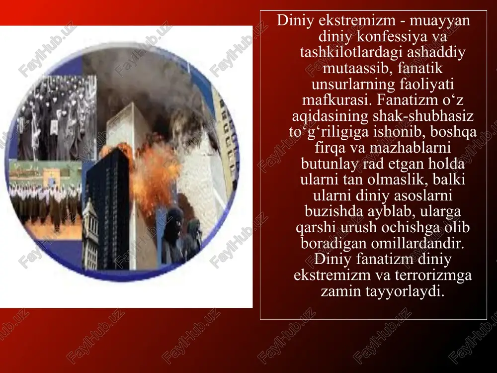lik, mol-mulkka hirs qo‘ymaslik, dunyoviy hayotda toat-ibodatga aksariyat vaqtni sarflashni targ‘ib qilsalarda, lekin amalda saroy ahlining bosqinchilik urushlari qo‘shni qabilalar mol-mulklarini talash oqibatida gap bilan amal o‘rtasida ziddiyat paydo bo‘ldi. vahhobiylik harakatlari usmoniylar imperiyasi (1453-1924) hududlarida vujudga kelganligi va imperiya bilan bu harakat o‘rtasida bir necha qonli to‘qnashuvlar yuz berganligi tufayli bu oqimda turk islomiga qarshi bo‘lgan kuchli kayfiyat o‘z aksini topdi. imperiyaning markaziy hududlarida hanafiylik mazhabi mutlaq hukmron mavqega ega bo‘lganligi uchun mazkur maktab qoidalari qattiq tanqid qilindi. vahhobiylarning chet ellarda ko‘plab tashkilotlari bo‘lib, ular faol harakat olib boradilar. ularning ko‘pchiligi yashirin siyosiy faoliyat olib boradi. ish uslublari - diniy hissiyotlari kuchli bo‘lgan fuqarolarni jamiyatlariga tortib, ularni qayta tarbiyalash, so‘ng ulardan tashviqot va ijtimoiy tartibbuzarlik, ekstremistik harakatlarda foydalanish. bu ishlarga, ayniqsa, yoshlarni, bolalarni, hayot tarzidan norozi bo‘lgan shaxslarni jalb qiladilar. xayriya fondlari orqali mayib-majruhlarga, etim-esirlarga yordam, diniy ta’lim berish, turli diniy adabiyotlarni tarqatish kabi yo‘llar bilan keng targ‘ibot ishlarini …