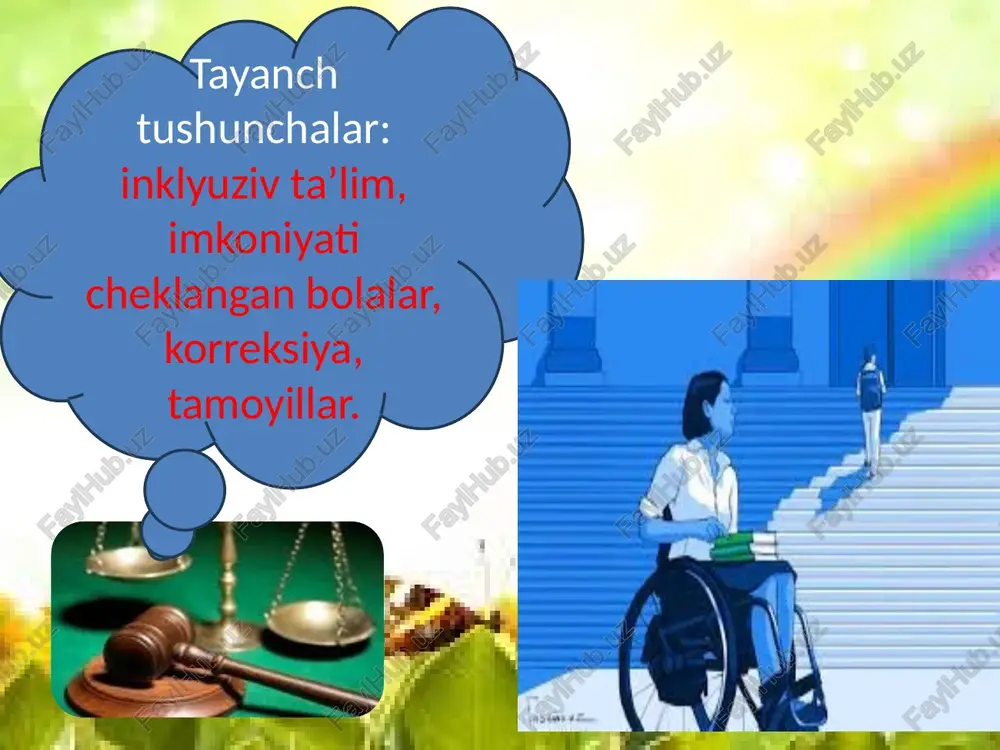 an ta’lim xizmatlari sifatini yaxshilash maqsadida: 1. quyidagilar: 2020 — 2025-yillarda xalq ta’limi tizimida inklyuziv ta’limni rivojlantirish konsepsiyasi (keyingi o‘rinlarda — konsepsiya) 1-ilovaga muvofiq; 2020 — 2025-yillarda xalq ta’limi tizimida inklyuziv ta’limni rivojlantirish konsepsiyasini 2020-2021-yillarda amalga oshirish bo‘yicha “yo‘l xaritasi” (keyingi o‘rinlarda – “yo‘l xaritasi”) 2-ilovaga muvofiq; alohida ta’lim ehtiyojlari bo‘lgan bolalar ta’limini 2025-yilgacha rivojlantirishning maqsadli ko‘rsatkichlari (indikatorlari) 3-ilovaga muvofiq tasdiqlansin. belgilansinki, konsepsiya erishilgan natijalar, maqsadli ko‘rsatkichlar va tegishli davrga mo‘ljallangan asosiy yo‘nalishlardan kelib chiqqan holda 2022-yildan boshlab har yili tasdiqlanadigan alohida “yo‘l xaritasi” asosida bosqichma-bosqich amalga oshiriladi. 2. xalq ta’limi vazirligi 2021-yildan boshlab har yili 1-dekabrga qadar o‘tayotgan yilning “yo‘l xaritasi” bajarilishi yakunlarini batafsil o‘rganish asosida keyingi yil uchun “yo‘l xaritasi”ni ishlab chiqsin va tasdiqlash uchun vazirlar mahkamasiga kiritsin. vazirlar mahkamasi “yo‘l xaritalari” hamda maqsadli ko‘rsatkichlarning (indikatorlarning) bajarilishi ustidan doimiy monitoring olib borsin hamda yiliga bir marta uning natijalarini hukumat rayosati majlislarida tanqidiy ko‘rib borsin. 3. belgilab qo‘yilsinki, konsepsiya …