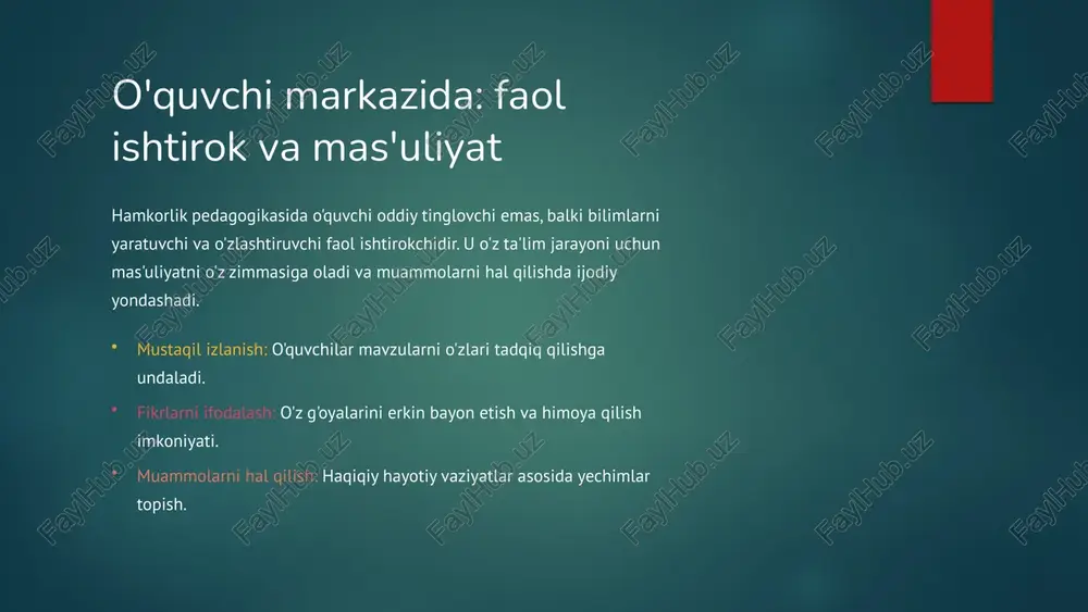 hamkorlik pedagogikasining konseptual g'oyalari - Page 3