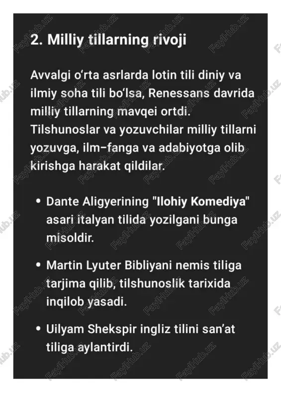 tik shakllanishiga katta hissa qo‘shgan.