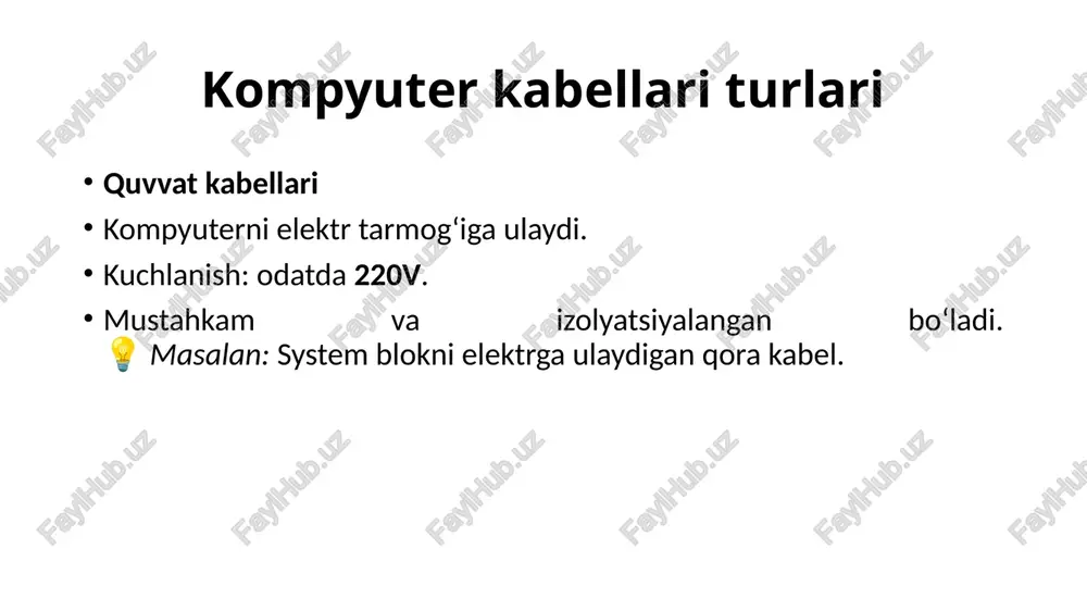 kompyuter kabel va ularining xususiyatlari - Page 3