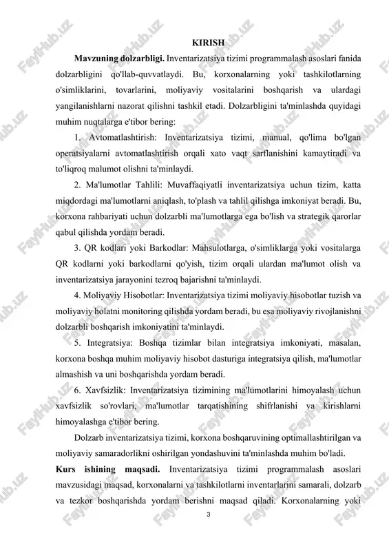 ar har qanday oyda mijozlar talabini qondirish uchun etarli inventarga ega bo'lishini ta'minlashi kerak, shu bilan birga o'zgaruvchan bozor sharoitlariga tezda javob bera oladi. agar sizning kompaniyangiz inventarizatsiyaga bo'lgan ehtiyoj ortib borayotgan bo'lsa, inventarizatsiyani boshqarish dasturiy yechimining afzalliklari juda katta bo'lishi mumkin. birinchisi, bu sizga ta'minot zanjiringizni tartibga solishga, xodimlarning takroriy vazifalarni bajarish vaqtini tejashga va mijozlarga kerakli narsani topishni osonlashtirishga yordam beradi. aslini olganda, ushbu dasturiy ta'minot har qanday tovar yoki mahsulotning kelajakdagi ta'minotini rejalashtirish, nazorat qilish va sxemasini tuzishda yanada strategik yondashuvni ishlab chiqish uchun ishlatilishi mumkin. biznes egasi sifatida inventarizatsiyangizni kuzatib borish juda qiyin. siz doimiy ravishda mavjudligini aniqlab olishingiz va vaqti-vaqti bilan etkazib beruvchilar bilan kelishib olishingiz kerak. bu jarayonda bir necha bosqichlar mavjud. shuning uchun inventarizatsiyani boshqarish dasturini qanday yaratish juda muhim. bu inventarizatsiya va buyurtmalarni qayta ishlash samaradorligini oshirishning eng yaxshi usuli. oddiy inventar boshqaruv tizimini (ims) qanday yaratishni o'rganganingizdan so'ng, bu, ehtimol, barcha …