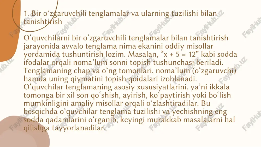 zamin yaratadi.