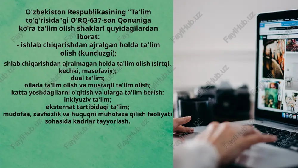 lashtirishning qo'shimcha manbalari quyidagilardan iborat': ta' lim tashkilotlari tomonidan ishlab chiqilgan mahsulotni, bajarilgan ishlarni va ko'rsatilgan xizmatlarni realizatsiya qilishdan olingan daromadlar; binolar, inshootlar va asbob-uskunalarni ijaraga berish hisobidan tushgan mablag'lar; ta'lim tashkilotlarini moliyalashtirishning qo'shimcha manbalari quyidagilardan iborat': ta'lim tashkilotlarining bo'sh turgan pul mablag'larini bank muassasalariga depozitlarga joylashtirish hisobidan olingan pul mablag'lari (foizlar); davlat va xo'jalik boshqaruvi organlari, shuningdek mahalliy davlat hokimiyati organlari tomonidan ajratiladigan mablag'lar; ﻿﻿bank kreditlari va ssudalari; ﻿jismoniy va yuridik shaxslarning xayriya mablag' lari. maktab ta'limi muassasalarida qo'shimcha mablag'lar manbalarini tashkil qilish mumkinmi degan savolga, qo'yidagicha javob berish mumkin. ha, har qanday yuridik shaxs maqomiga ega bo'lgan korxona, tashkilot va muassasalarda qo'shimcha daromad manbalarini yaratish imkoniyati mavjud, buning uchun esa quyidagilarning bajarilishiga erishish talab etiladi: 1. har bir tashkilot raxbari bozor iqtisodi qonun-qoidalarini chuqur tushungan bo'lish kerak. maqsaltar ucilan ish stisna bo vicha ajratigan byudiet mablag larini fagat belgilangan 3. ta'lim muassasasining barcha zarar bilan ishlaydigan bo'lim va …