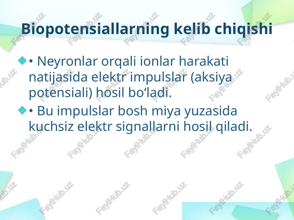 biopotensiallarni qayd etish prinsipi - Page 3