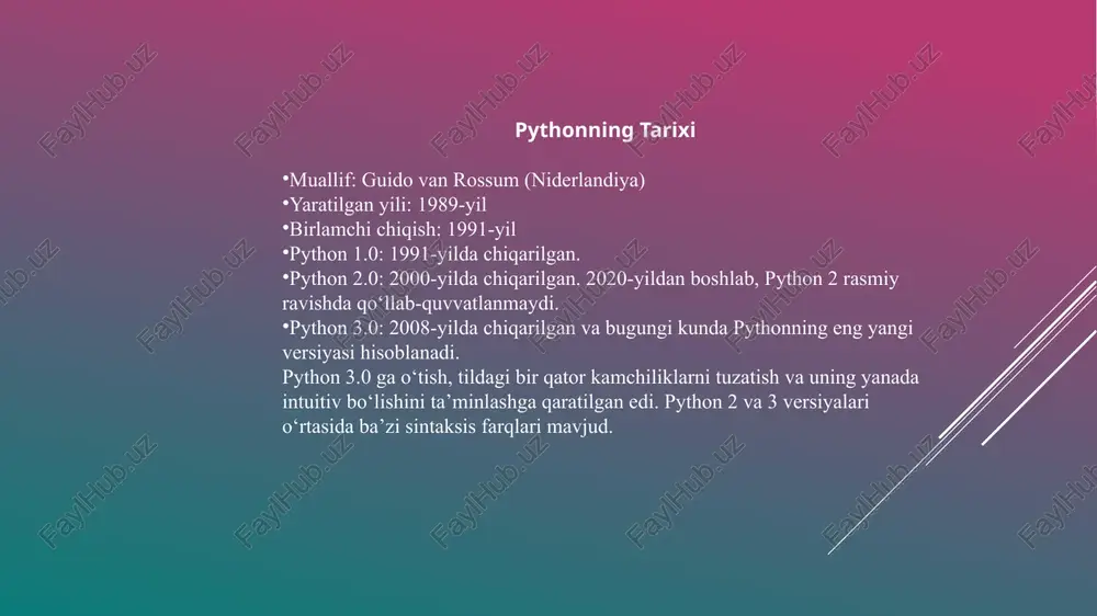 python dasturlash tili - Page 3