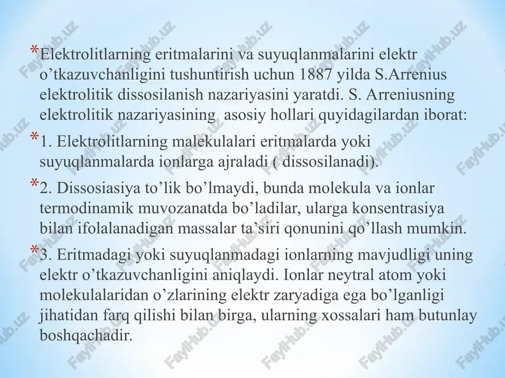 elektrolitik dissotsiyalanish nazariyasi - Page 3
