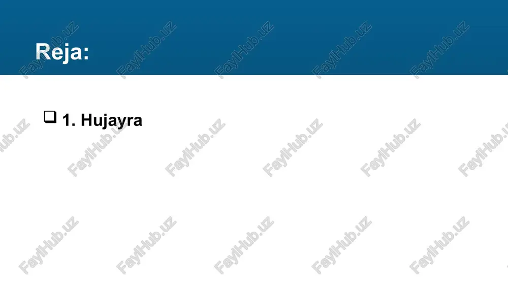patiya – mushak kasalliklari. infarkt – yurak mushak hujayralarining o‘limi. 3.nerv hujayralari (neyronlar) neyronlar – odam va hayvon organizmidagi asosiy nerv hujayralari bo‘lib, ular ma’lumotni qabul qilish, uzatish va qayta ishlash funksiyasini bajaradi. neyronlar nerv tizimining tuzilishi va faoliyatini ta’minlaydi. neyronlarning asosiy funksiyalari tashqi va ichki muhitdan signallarni qabul qilish. impulslarni qayta ishlash va saqlash. boshqa hujayralarga (mushak yoki bezlarga) axborotni uzatish. reflekslar va yuqori nerv faoliyatini (xotira, tafakkur, nutq) ta’minlash. neyronning tuzilishi dendritlar – tashqi signallarni qabul qiluvchi qismlar. soma (tanasi, perikarion) – hujayraning asosiy qismi, unda yadro va organoidlar joylashadi. akson – impulslarni boshqa hujayralarga (neyron, mushak, bez) uzatuvchi uzun o‘simta. sinaps – neyron bilan boshqa hujayra o‘rtasidagi aloqa joyi. miyelin qobig‘i (ba’zi neyronlarda) – aksonni qoplab, impuls tezligini oshiradi. ranvye tugunlari – miyelin qobig‘i bo‘lmagan qismlar, ular orqali impuls "sakrab" o‘tadi. nervlarni to`liq holda nevrologiya bo`limida o`rganamiz! 4.qon hujayralari qon — organizm ichki muhitining muhim qismi bo‘lib, …