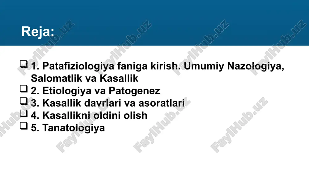 ’sir davomiyligi va davriyligi; patogen omilning polietiologik hususiyati; 14 tashqi shart-sharoitlar ichki shart-sharoitlar rezistentlik konstitusiya turi oliy nerv faoliyati turi jins yoshi kechirgan kasalliklari nasliy hususiyatlari geografik klimatik alimentar sotsial-maishiy mehnat sharoitlari umurtqa tanasiga biriktirilgan umurtqa yoyi bir nechta tuzilmalarni hosil qiladi. orqa miya orqa tomoniga chiqib turadi va odamlarning orqa qismining o’rtasidan ko’rinadigan bo’rtmalar qatorini hosil qiladi. agar siz orqangizni his qilsangiz, ularni paypaslashingiz kerak. tikanli jarayonning yon tomonida lamina joylashgan. pedikula pastki va yuqori artikulyar jarayonlar o’rtasida joylashgan. ko’ndalang jarayonlar umurtqa pog’onasining yon tomonida joylashgan bo’lib, mushaklarning biriktirilish joylari hisoblanadi. bitta umurtqaning pastki qismi uning ostidagi ustki o‘simta bilan tutashgan bo‘g‘imga faset bo‘g‘imi deyiladi. faset bo’g’inlari umurtqa pog’onasida barqarorlikni yaratadi, lekin ayni paytda moslashuvchanlikni ta’minlaydi. orqa yoyni umurtqa tanasi bilan bog‘lab turuvchi hudud pedikula deb ataladi. umurtqa teshigi tananing va kamarning kesishishidan hosil boʻlgan teshikdir; orqa miya u orqali o’tadi. teshiklar to’planganda, ular orqa miya kanalining trubkasini hosil …