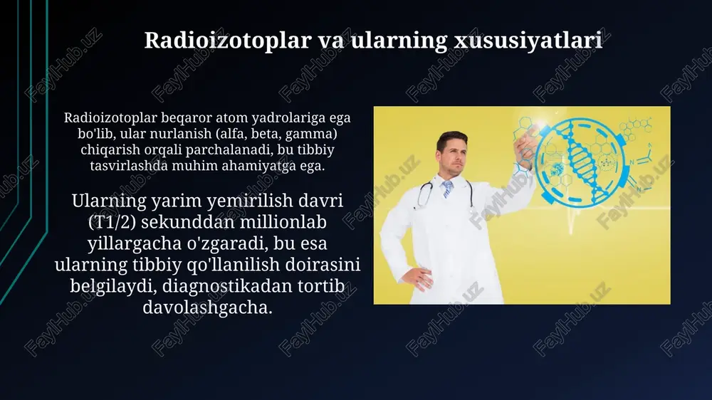 radiatsiya olib keladi. sterilizatsiya va tibbiy asbob-uskunalarni dezinfeksiya qilish avtoklavlash - keng tarqalgan usul, unda 121°c da 15 daqiqa davomida nam issiqlik ishlatiladi, bu esa mikroorganizmlar, shu jumladan bakterial endosporalarni yo'q qiladi. kimyoviy sterilizatsiya etilen oksid gazidan foydalanadi, bu esa materiallarga zarar bermaydi, lekin 4-12 soat davomida gaz ta'sir qilish va havalandirishni talab etadi. pet (pozitron emission tomography) skanerlash pet tasvirlash metabolik faollikni baholaydi, saraton hujayralari kabi tez o'suvchi to'qimalar ko'proq glyukozani o'zlashtiradi, bu esa yuqori fdg (fluorodeoksiglyukoza) yutilishiga olib keladi. pet skanerlash yurak kasalliklarini aniqlashda muhim rol o'ynaydi, miyokardning perfuziyasi va metabolizmini baholab, qon oqimining yetishmasligi yoki to'qimalarning shikastlanishini aniqlashga yordam beradi. spect (single-photon emission computed tomography) skanerlash spect tasvirlari 3d formatda qayta ishlanadi, bu esa shifokorlarga organning shakli va funksiyasi haqida batafsil ma'lumot olishga imkon beradi, patologiyalarni aniqlashni osonlashtiradi. spect skanerlash miokard perfuziyasini baholashda muhim rol o'ynaydi, yurak mushagiga qon oqimini aniqlaydi va yurak kasalliklarini diagnostika qilishga yordam …