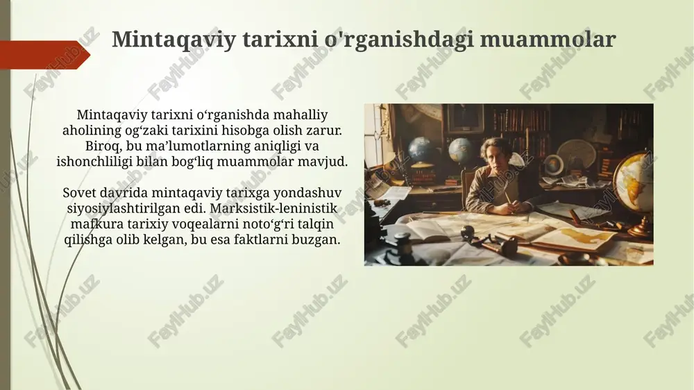 natijalar tahlil qilindi. xulosa rossiya fanining mintaqa madaniyati, etnografiyasi va arxeologiyasiga qo'shgan hissasi, shuningdek, mahalliy aholi bilan o'zaro munosabatlarining murakkab jihatlarini baholashga imkon beradi. ilmiy hamkorlik va xalqaro aloqalar rossiya fanlar akademiyasi sharqshunoslik instituti va oʻzbekiston fanlar akademiyasi oʻrtasida tarixiy manbalarni, shu jumladan, 15-19-asrlarga oid qoʻlyozmalarni oʻrganish boʻyicha kelishuvlar tuzilgan. 1990-yillarda rossiya olimlari oʻzbekiston bilan arxeologiya sohasida qoʻshma loyihalarni amalga oshirib, buyuk ipak yoʻli boʻylab madaniy merosni oʻrganishga qaratilgan tadqiqotlar olib bordilar. mashhur tarixchilar va ularning hissasi nikolay veselovskiy oʻrta osiyo arxeologiyasiga katta hissa qoʻshgan, 1895-1917 yillarda olib borgan qazishmalar natijasida 50 dan ortiq qoʻrgʻonni ochib, artefaktlarni topgan. aleksandr kun markaziy osiyo xalqlari etnografiyasini tadqiq etgan, 1871-1872 yillarda 3 jildlik "sartlar hayoti" asarini yaratgan, urf-odatlarni yoritgan. olingan natijalarning amaliy ahamiyati madaniy merosni saqlash va tiklash bo'yicha aniq chora-tadbirlarni ishlab chiqish, jumladan, 18-19-asrlarga oid me'moriy obidalarni restavratsiya qilish uchun ilmiy asos yaratish imkoniyati mavjud. olingan natijalar hududning ijtimoiy-iqtisodiy rivojlanishini rejalashtirishda, masalan, …