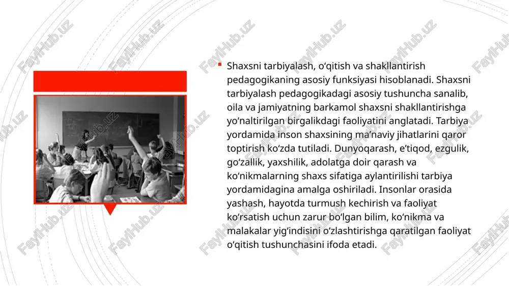 alohida predmeti metodikasi xususiy didaktika sanaladi. ammo bu xil chegaralanish anchagina shartlidir. chunonchi, adabiyot oʻqitish metodikasi didaktikaga nisbatan xususiy didaktika hisoblanadi, ayni vaqtda, u mumtoz adabiyot tarixini oʻrganish metodikasi, chet el adabiyotini oʻrganish metodikasi, xalq ogʻzaki ijodini oʻrganish metodikasiga nisbatan umumiy metodika vazifasini bajaradi. xususiy metodikalar umumiy didaktikaga tayangan va uning nazariy umumlashmalariga asoslangan holdagina rivojlana oladi. pedagogikaning jismoniy yoki ruhiy rivojlanishida nuqsoni boʻlgan bolalar rivojlanishining ruhiy-jismoniy xususiyatlarini, ularni tarbiyalash, oʻqitish va shakllantirishdagi oʻziga xosliklarini hisobga olib ish koʻradigan tarmogʻi defektologiyadir. defektologiya bolaning qanday jismoniy nuqsonga egaligi hamda ularga beriladigan taʼlim-tarbiyaning yoʻnaltirilganligiga qarab tiflopedagogika, surdopedagogika, oligofrenopedagogika, logopediya singari tarmoqlarga boʻlinadi. jahon yoki milliy tarbiya nazariyasi, didaktika fani hamda amaliyoti jamiyat taraqqiyotining turli davrlarida qanday mazmun-mundarija, shakl-shamoyil kasb etganligi, qaysi usul va shakllardan foydalanib ish koʻrganligi, qanday natijalarga erishganligi kabi masalalar pedagogika tarixi fani tomonidan tadqiq etiladi. xx asr boshlaridan qiyosiy pedagogika fani pedagogikaning alohida tarmogʻi sifatida dunyoga keldi. unda jahondagi …