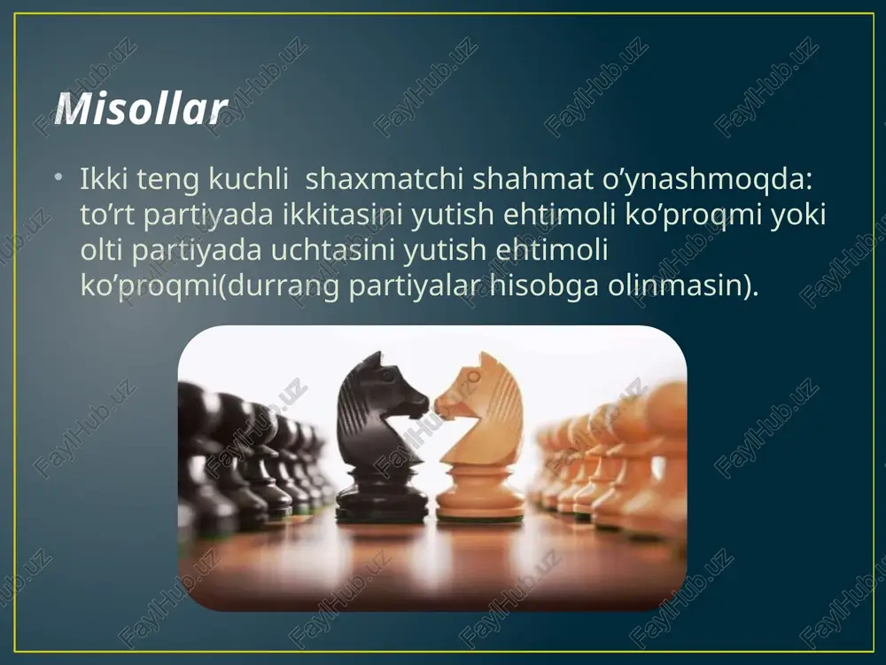 004 0003 0002 0001 laplasning integral teoremasi har birida hodisaning ro’y berish ehtimoli ga teng bo’lgan ta sinovda xodisaning kamida marta va ko’pi bilan marta ro’y berish ehtimoli taqriban: ga teng. bu yerda misollar agar hodisaning har bir sinovda ro’y berish ehtimoli 0,25 ga teng bo’lsa, bu hodisaning 243 ta sinovda rosa 70 marta ro’y berish ehtimolini toping? yechilishi: misollar agar hodisaning har bir sinovda ro’y berish ehtimoli 0,6 ga teng bo’lsa, bu hodisaning 2400 ta sinovda rosa 1400 marta ro’y berish ehtimolini toping? yechilishi: x f(x) x f(x) x f(x) x f(x) 0,00 0,01 0,02 0,03 0,04 0,05 0,06 0,07 0,08 0,09 0,10 0,11 0,12 0,13 0,14 0,15 0,16 0,17 0,18 0,19 0,20 0,0000 0,0040 0,0080 0,0120 0,0160 0,0199 0,0239 0,0279 0,0319 0,0359 0,0398 0,0438 0,0478 0,0517 0,0557 0,0596 0,0636 0,0675 0,0714 0,0753 0,45 0,46 0,47 0,48 0,49 0,50 0,51 0,52 0,53 0,54 0,55 0,56 0,57 0,58 0,59 0,60 …