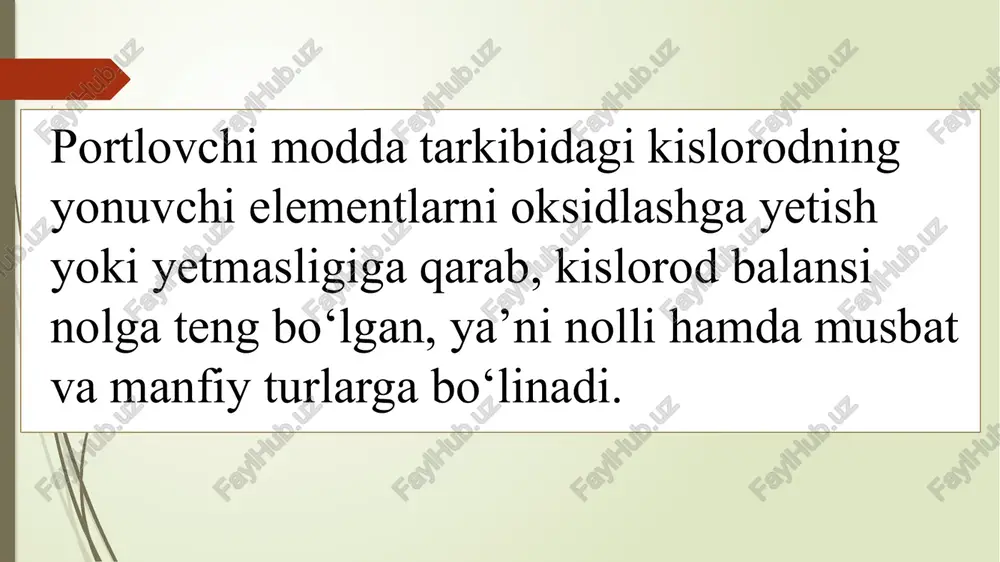 portlovchi moddalarning kislorod balansi - Page 3