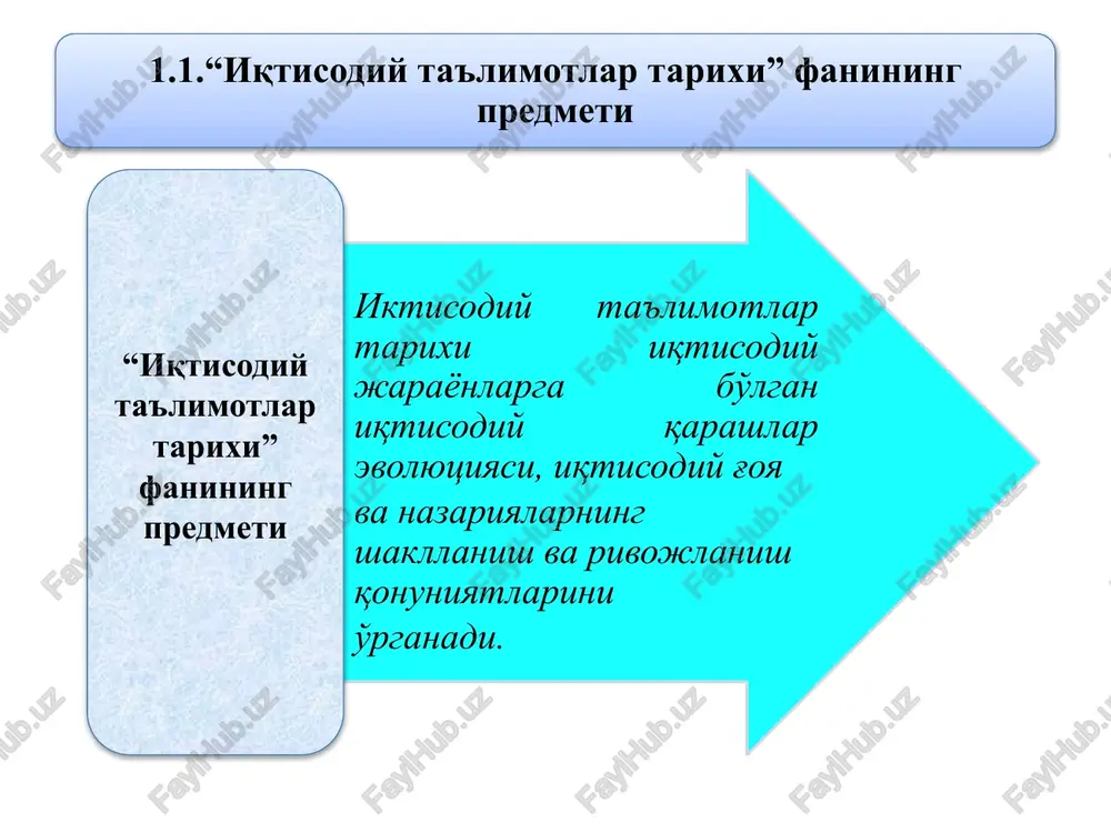 nufus qonuni 12 klassik iqtisodiy maktabining yakunlanishi ( xix asr) 1. jon styuart mill (1806-1873). 2. karl marks (1818 – 1883). 13 marjinalizm (xix asrning 70 yillari ingliz stenli jevons (1835—1882); avstriyalik karl menger (1840-1921); frantsuz leon valras (1834—1910). 14 keynschilik (xix-xx asr) jon meynard keyns (1883-1946) asari “ish bilan bandlik, foiz va pul- ning umumiy nazariyasi” (1936). 15 monetarizm (-xx asr) milton fridmen (1912 - 2006) asari “pulning miqdoriy nazariyasiga oid tadqiqotlar” (1956). 16 institutsionalizm (xix asr oxiri -xx asr boshi) torsteyn veblen (1857—1929) asari “bekorchilar sinfi nazariyasi” jon kommons (1862-1945) uesli mitchell (1874-1948). 17 qadimgi sharqdagi iqtisodiy g'oyalar mesopotamiya metall qurollar ishlatila boshlandi qishloq xo'jaligida-dehqonchilik misrda metall qurollar ishlatila boshlandi qishloq xo'jaligida-dehqonchilik qadimgi hindiston «manu qonunlari»da (m.a. iv-iii asrlar) xukmronlik ko'shimcha mahsulot ko'shimcha mahsulot sinfiy tabaqalanish sinfiy tabaqalanish renta-soliq solish renta-soliq solish ijtimoiy mehnat taqsimoti bo'ysinish qadimgi sharqdagi iqtisodiy g'oyalar qadimgi xitoy m.a. vi-iii asrlar «guan-tszi» (m.a. iv …