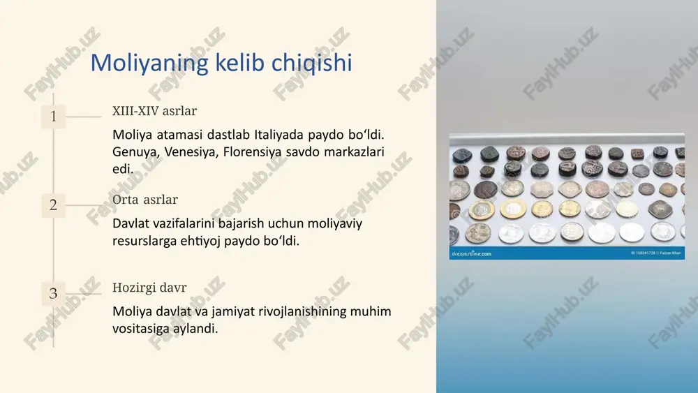 at ajratilgan mablag‘larning maqsadli ishlatilishini nazorat qilish. mablag‘ ajratish belgilangan maqsadlar uchun pul mablag‘larini ajratish. kreditlash usuli qaytarishlik foizlilik muddatlilik soliqqa tortish usuli soliq turlari turli xil soliqlarni joriy etish va undirish. soliq stavkalari soliq stavkalarini belgilash va tartibga solish. soliq imtiyozlari ayrim toifadagi soliq to‘lovchilarga imtiyozlar berish. soliq nazorati soliqlarning to‘g‘ri hisoblanishi va to‘lanishini nazorat qilish. davlat moliyaviy nazorati oldindan nazorat moliyaviy qarorlar qabul qilinishidan oldin amalga oshiriladigan nazorat. joriy nazorat moliyaviy operatsiyalar amalga oshirilayotgan vaqtdagi nazorat. keyingi nazorat moliyaviy operatsiyalar amalga oshirilgandan so‘ng o‘tkaziladigan nazorat. moliyaviy nazorat organlari moliya vazirligi davlat soliq qo‘mitasi markaziy bank davlat qarzi ichki qarz mamlakat ichidagi kreditorlardan olingan qarz. tashqi qarz xorijiy davlatlar va xalqaro moliya tashkilotlaridan olingan qarz. qarz boshqaruvi davlat qarzini samarali boshqarish va qaytarish choralari. pul-kredit siyosati foiz stavkalari markaziy bank tomonidan foiz stavkalarini belgilash va boshqarish. valyuta kursi milliy valyuta kursini tartibga solish choralari. pul massasi muomaladagi pul miqdorini …