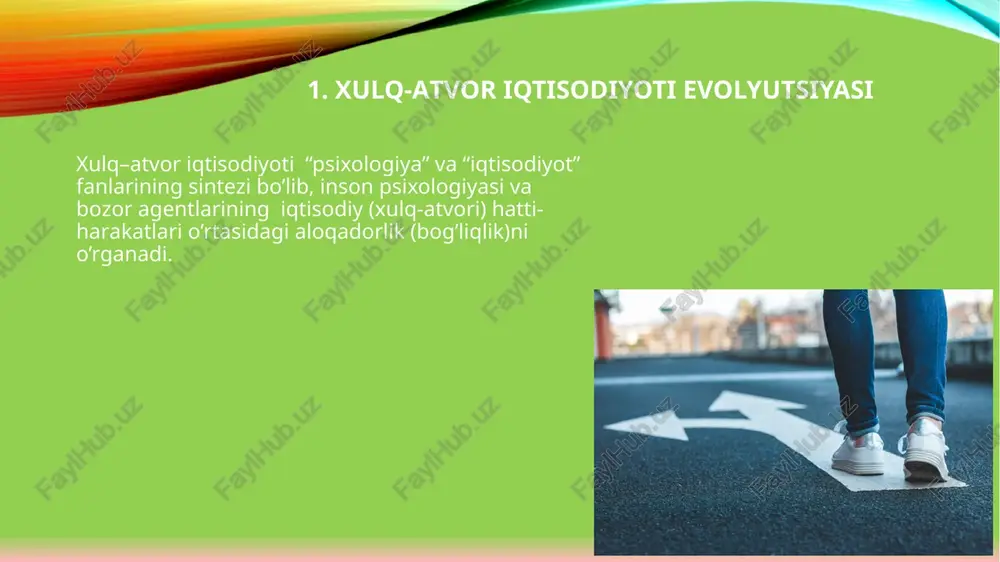 -kitob yagona motiv emas, undan ko’ra institutlar, urf-odatlar muhimroq deb hisoblashdi. t.veblen fikricha mahorat instinkti, shunchaki (maqsadsiz) qiziqish, sotib olishga moyillik, egoistik moyilliklar jamlanmasi, odat instinkti kabilarni o’z ichiga oladi. olimlar namoyishkorona iste’mol bilan bog’liq bir qator samara(effekt)larni ajratib ko’rsatishadi: veblen samarasi (ta’siri) tovar narxi nisbatan baland bo’lganida iste’mol talabining oshishida namoyon bo’ladi. o’zaro-ko’rona taqlid qilish samarasi (ta’siri) ko’pchilikka (qo’shilish) ergashish samarasi. xx asr boshlarida psixologik bilimlarning yangi sohasi-iqtisodiy psixologiya yuzaga keldi. iqtisodiy psixologiyaning ishlab-chiqarish shoxobchasiga g.myunsterberg asos soldi. iqtisodiy psixologiyaning marketing shoxobchasiga esa g.tard asos soldi. o’yinlar nazariyasi xulq-atvor o’yinlar nazariyasi - o’yinlar nazariyasi yo’nalishlaridan biri bo’lib, nazariy-o’yin vaziyatlarini ekspremental ko’rinishga moslashtirish bilan shug’ullanadi. tadqiqotlarning bu yo’nalishi quyida keltirilgan uch masalaga e’tiborni jamlaydi: savdolarda kishilarning ijtimoiy o’zaro ta’sirini va ular o’rtasida ishonch o’rnatilishini tushuntirib beradigan matematik nazariya; strategik hatti-harakatni cheklash va raqiblarning hatti-harakatini (qo’ygan qadamlarini) hisobga olishning kognitiv imkoniyatlari; kishilarni amaliyotda o’qitish jarayonida strategiyalarni modifikatsiya qilish. o’yinlar nazariyasi printsiplari …