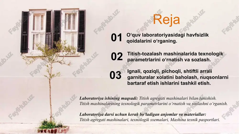 ilish mumkin emas 1 to'g'ri ish kiyimlarini tanlash orqali, siz bunday joylarda baxtsiz hodisalar xavfini sezilarli darajada kamaytira olasiz. 2 uzun sochlaringiz maxsus himoyalangan bo'lishi kerak. siz har doim maxsus bosh kiyim kiyishingiz kerak. 3 ko'krak cho'ntaklaringizda ish qurollarni olib yurmang. ular cho’ntakdan tushib ketib mashinaga shikast yetkazishi mumkin. 4 ogohlantirish belgilari mashinada ogohlantiruvchi belgilar joylashgan joylarda shikastlanish xavfi mavjud. ushbu joylarda xavfsizlik qoidalariga rioya qilish kerak xavfli joylarning joylashishi 1 harakatlanish maydoni (karetka harakatlanish yo’lagiga yoki harakatlanish maydoniga kirishga yo'l qo'yilmaydi). 2 toy titish joyi (aylanuvchi pichoq barabaniga tegmang; ulashgan tolalar qoldiqlari faqat mashina o'chirilganda olinishi mumkin) 3 toyni taxlashdagi xavf (himoya ko'zoynagi va himoya qo'lqoplarini kiyish kerak);. 4 tituvchi pichoqlar bilan ishlashda xavf (ish paytida tituvchipichoqlarni tuzatish mumkin emas, olinadigan pichoqlar maxkamlangan bo'lishi kerak). favqulodda to'xtatish tugmalari avtotoytitgich-ning avtomatik o'chirish sensori ishlaydigan hudud avtotoytitgichning avtomatik o'chirish sensori ishchilarni himoya qilish uchun mo'ljallangan. agar ishchilar avtotoytitgich sensori qurilmasining ishlash …