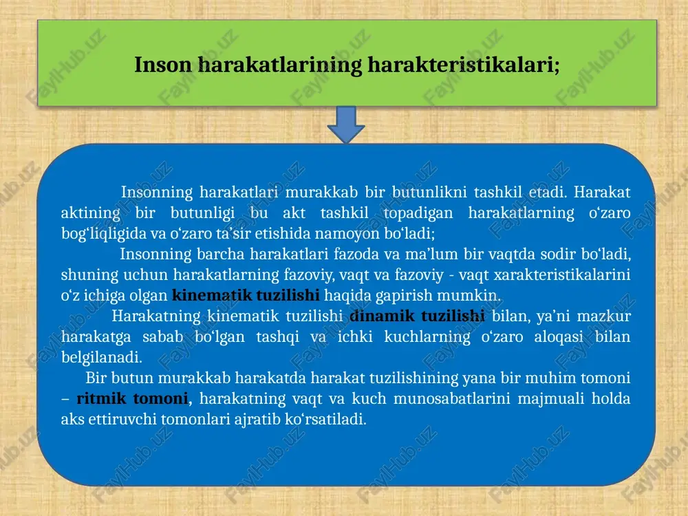 ashqlar 2. tabiatning sogʻlomlashtiruvchi kuchlari 3. gigienik omillar jismoniy mashqlar jismoniy mashq - deb, jismoniy tarbiya qonuniyatlari talablariga javob beruvchi, ongli ravishda bajariladigan ixtiyoriy harakat faoliyatlarining turli turkumi tushuniladi jismoniy mashqlar jismoniy tarbiyaning asosiy vositalari; tabiyatning sog’lomlashtiruvchi kuchlari suv bilan chiniqtirish gigiyenik omillar shaxsiy va jamoviy gigiyena turizm quyosh nuri o’yinlar mexnat va dam olishning maqsadga muvofiqligi toza havo bilan chiniqtirish gimnastika sport asosiy yordamchi alpinizm sayrlar ekskursiyalar turistik yurishlar eng soda sport harakatlari sport sport turlari jismoniy mashqni vujudga kelishi - tarixan qator darsliklarda (a.d. novikov, b.a. ashmarin va boshqalar, 1966, 1979) ibtidoiy jamoa tuzumi davriga to‘g‘ri keladi deb ko‘rsatiladi. jismoniy mashqning vujudga kelishida oboektiv sabab qilib ibtidoiy odamning qorin to‘ydirish maqsadida ov qilishi, suboektiv sabab sifatida ongning shakillanishi deb qaraldi. jismoniy mashqni vujudga kelishi; jismoniy mashqlarga olimlar nigohida; jismoniy mashqlar tabiatini tabiiy qonunlar i.m. sechenov va i.p. pavlovning ilmiy dunyo qarashlarida ochib berilgan. ixtiyoriy harakat sechenovning fikricha, ong …