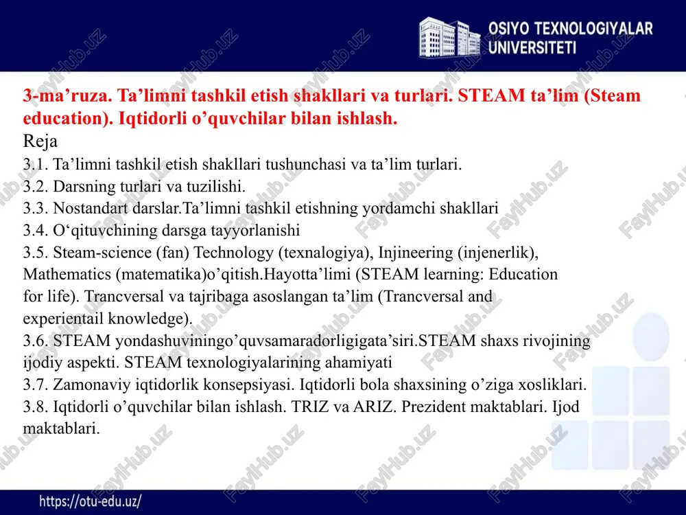 o’zlashtiruvchi o’quvchilar qobiliyatlarining rivojlanish sur’atining ortga surilishi; o’qituvchi uchun o’qitish mazmuni va o’qitish sur’atlari hamda metodlari bo’yicha individual ishlarni tashkil etish, shuningdek, o’quvchilarning individual xususiyatlarini hisobga olishda qiyinchilikning yuzaga kelishi; katta va kichik yoshli o’quvchilar o’rtasidagi munosabatlarning qaror topmasligi.  xix asr oxiri xx asr boshlarida, aqliy rivojlanishida farqi bo’lgan o’quvchilarni o’qitishda individuallashtirishga ahamiyat qaratish masalasi ayniqsa dolzarb xususiyat kasb etdi. shunga mos ravishda tanlab o’qitish shakli yuzaga keldi (aqshda batov, evropada mangeym tizimi). evropa va aqshda, xx asr boshida o’quvchilarning individual, faol, mustaqil o’quv ishlarini ta’minlashga qaratilgan ko’plab ta’lim tizimlarining samaradorligi sinab ko’rilgan. 1905 yili dalton shahrida (massachusets shtati) o’qituvchi elena park xerst tomonidan birinchi bor qo’llanilgan ta’limning individuallashtirilgan tizimi ular orasida eng radikal hisoblangan. bu tizim dalton-reja nomi bilan pedagogika va maktab tarixiga kirdi. u ba’zan laboratoriya yoki ustaxonalar tizimi deb ham ataydilar.  birinchi universitetlar paydo bo’lishi bilan ta’limning ma’ruza- seminar tizimi yuzaga kela boshlaydi. u yaratilgan …