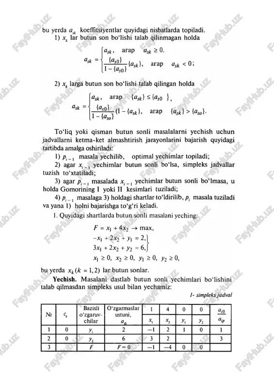 butun sonli programmalash masalasi - Page 3