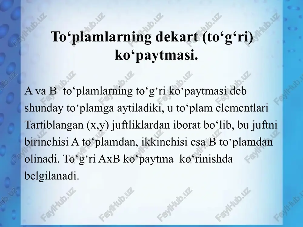 to`plamlarning dekart ko’paytmasi - Page 3