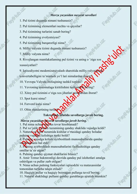 pul tizimi va elementlari - Page 3