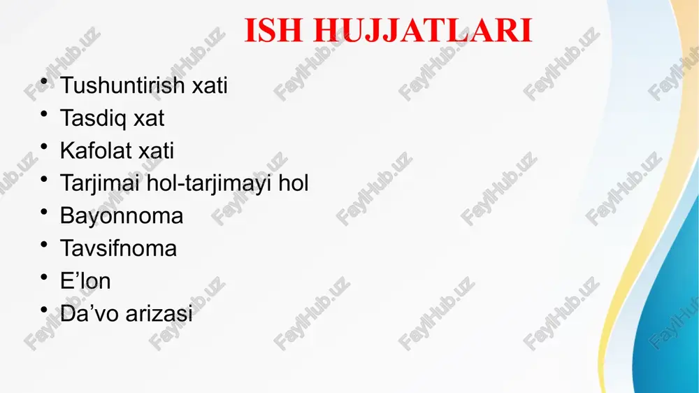 n qo‘shma ot va qo‘shma sifatlar qo‘shib yoziladi: qabulxona, tabriknoma, taklifnoma, bedapoya, ommabop, xushxabar, hamsuhbat, orombaxsh, kamquvvat, bug‘doyrang, umumxalq, sovuqmijoz, devsifat, suvtalab kabi. iv. chiziqcha bilan yozish 51. juft so‘z va takror so‘z qismlari chiziqcha bilan yoziladi: el-yurt, mehr-shafqat, qovun-tarvuz, omon-eson, kecha-kunduz. 55. -chi, -a (ya), -ku, -u (-yu), -da, -e, -ey (-yey) yuklamalari chiziqcha bilan yoziladi: sen-chi, boraylik-chi, sen-a, kutaman-a, bola-ya, mingta-ya, keldi-ku, kelgan-u, yaxshi-yu, yaxshi-da, qo‘y-e, yashang-e, o‘g‘lim-ey, keldi-yey kabi. ammo -mi, -oq (-yoq), -ov (-yov), -gina (-kina, -qina) yuklamalari o‘zidan oldin kelgan so‘zga qo‘shib yoziladi: keldimi?, keliboq, o‘ziyoq, ko‘rganov, ko‘rdiyov, mengina, qo‘shiqqina kabi. v. ajratib yozish 57. qo‘shma fe’lning qismlari ajratib yoziladi: sarf qil, ta’sir et, tamom bo‘l, sotib ol, olib kel , olib chiq, miq etma kabi. 60. hamma, har, hech, bir, qay, u, bu, shu, o‘sha so‘zlari o‘zidan keyingi yoki oldingi so‘zdan ajratib yoziladi: hamma vaqt, har kim, hech qaysi, qay kuni, u yerda, shu …