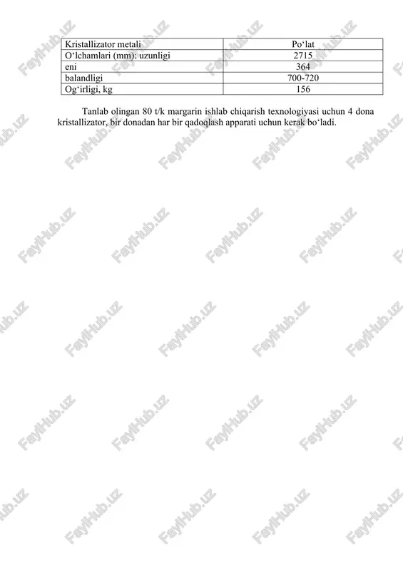 margarin ishlab chiqarishda uskunalarni tanlash va hisoblash - Page 3