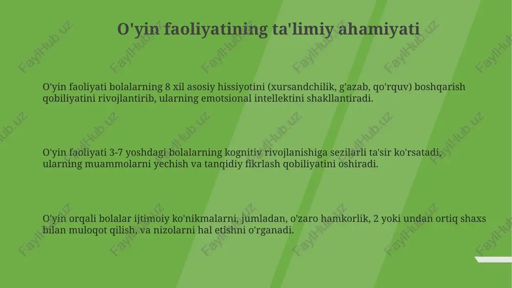 ng maqsadliligi, bolaning rivojlanish bosqichiga mosligi va 100% xavfsizligi ta'minlanishi. e'tiboringiz uchun rahmat