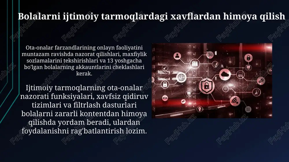 sizlik siyosati xodimlarning ijtimoiy tarmoqlardagi shaxsiy akkauntlaridagi ma'lumotlaridan biznes uchun foydalanish xavfini baholashi kerak. bu xavfni kamaytirish uchun 2 faktorli autentifikatsiya va parol siyosati muhim. xulosa va tavsiyalar ijtimoiy tarmoqlarda shaxsiy ma'lumotlarni himoya qilish uchun ikki faktorli autentifikatsiya (2fa) tizimini yoqing va murakkab parollardan foydalaning, bu sizning akkauntingiz xavfsizligini 75% ga oshiradi. ijtimoiy tarmoqlarda e'lon qilinadigan ma'lumotlar miqdorini cheklash juda muhim; ma'lumotlaringizni minimal darajada oshkora qiling, chunki 60% kibernetik hujumlar ijtimoiy tarmoqlardagi ma'lumotlardan boshlanadi. ijtimoiy tarmoqlar: kirish ijtimoiy tarmoqlar 2000-yillarning boshidan boshlab, web 2.0 texnologiyasi asosida foydalanuvchilar o'rtasida oson aloqa va ma'lumot almashish imkoniyatini yaratdi. ijtimoiy tarmoqlarning jadal rivojlanishi shaxsiy ma'lumotlar xavfsizligi, dezinformatsiya tarqalishi va kibertahdidlar kabi yangi muammolarni keltirib chiqarmoqda. shaxsiy ma'lumotlarning himoyasi ijtimoiy tarmoqlarda shaxsiy ma'lumotlarni, masalan, telefon raqamingiz, manzilingiz va tug'ilgan kuningizni baham ko'rishdan ehtiyot bo'ling. bu ma'lumotlar sizga qarshi ishlatilishi mumkin. o'zingizning ijtimoiy media hisoblaringiz uchun ikki faktorli autentifikatsiyani (2fa) yoqing. bu sizning parolingiz buzilgan taqdirda …