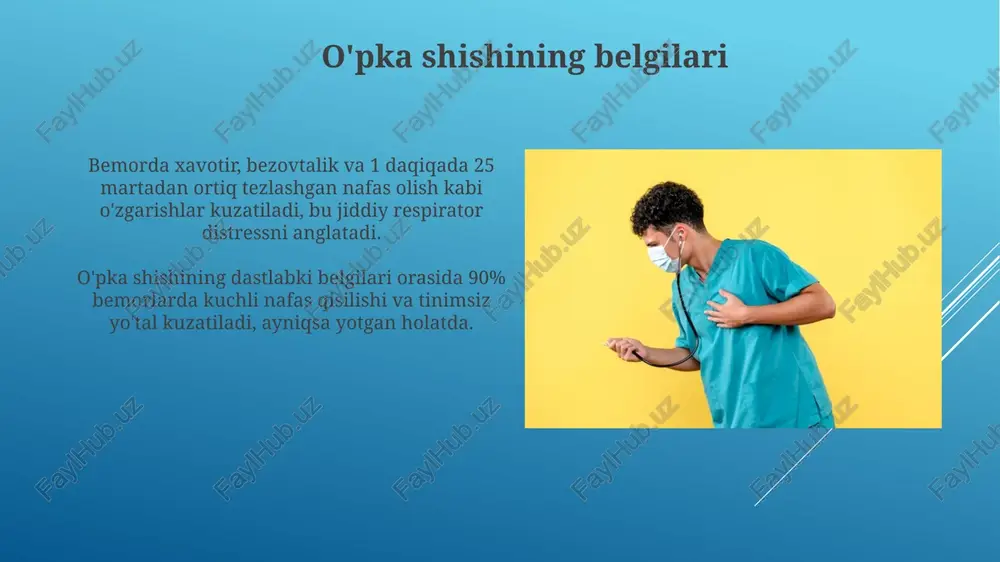 amingizni aytib oʻting; dispetcher qoʻshimcha savollar tugʻilsa yoki vaziyat oʻzgarsa, siz bilan bogʻlana olishi kerak. monitoring va qayd etish qon bosimini har 15 daqiqada o'lchab, sistolik bosim 45 mmhg) aniqlaydi, bu nafas etishmovchiligining erta ko'rsatkichidir. e'tiboringiz uchun rahmat image2.jpg image3.jpg image4.jpg image5.jpg image6.jpg image7.jpg image8.jpg image9.jpg image10.jpg image11.jpg image12.jpg image13.jpg image14.jpg image15.jpg image16.jpg image17.jpg image18.jpg