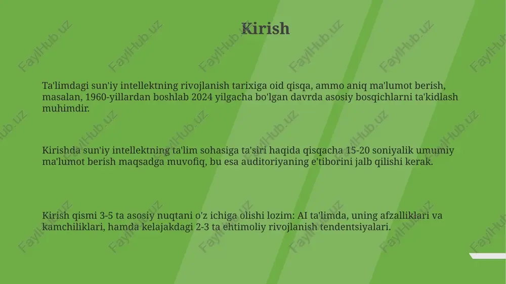 ma’lumot topishda koʻmaklashish orqali ta’lim resurslaridan foydalanishni 40% ga oshiradi. e'tiboringiz uchun rahmat