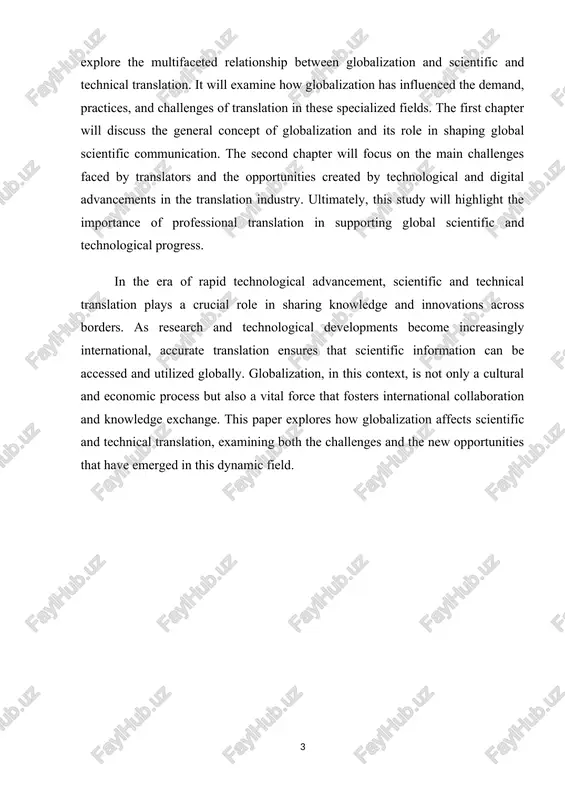 er i: globalization and its influence on scientific and technical comm unication 1.1 the essence of globalization in the 21st century globalization in the 21st century represents a complex and dynamic process characterized by the intensification of cross-border interactions and interdependencies in various spheres of life, including economics, politics, culture, science, and technology. unlike earlier forms of globalization, which were primarily driven by trade and colonization, modern globalization is fueled by the digital revolution, the rise of multinational corporations, global transportation networks, and instant communication technologies. these factors have collectively contributed to the emergence of a highly interconnected and interdependent global society. one of the defining features of 21st-century globalization is the acceleration of information exchange. with the widespread use of the internet, mobile communication, and satellite technologies, information flows more freely and rapidly than ever before. this development has transformed how individuals, businesses, and governments interact. for example, researchers …