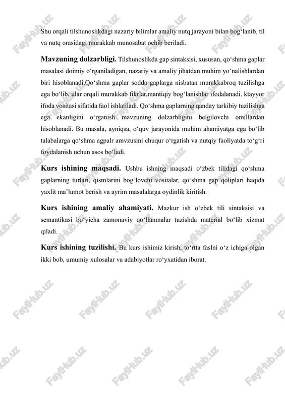 obig‘i, bu uni tashkil etuvchi so‘z va grammatik shakllar.masalan, aksariyat gapda kesimlik shakllari bilan shakllangan atov birligi (kesim)ning bo‘lishi shart. ikkinchi jihat ana shu moddiy qobiqqa singdirilgan aqliy mahsul – fikr – axborot. uchinchi jihat esa so‘zlovchining voqelikka munosabati, nutq vaziyati. bu uch jihat nutqda uchlikni – sintaktika, semantika va pragmatika birligini tashkil etadi.[footnoteref:2] [2: r.sayfullayeva hozirgi o‘zbek adabiy tili 324 325] sintaktik birlikda ifodalangan borliq bo‘lagi, voqelik, vaziyat mazmuniy sintaksisda propozitsiya deb yuritiladi. bu axborot demakdir. masalan kitob ustida harakat bajarildi – kitob o‘qildi. bu propozitsiyadir. propozitsiya so‘z birikmasi bilan ham (kitobning o‘qilishi) gap bilan ham (kitob o‘qildi) ifodalanishi mumkin. ammo turli sintaktik birlikda turlicha – so‘z birikmasida muayyanlashgan tushuncha, gapda esa nisbiy tugal fikr sifatida aks etgan. demak, ko‘rinadiki, ma’lum bir propozitsiya gap sifatida namoyon bo‘lishi uchun unga boshqa narsalar – so‘zlovchining kommunikativ maqsadi, modallik belgilari ham qorishadi – bu esa gapga xos grammatik kategoriyaning nutqiy namoyon bo‘lishini …
