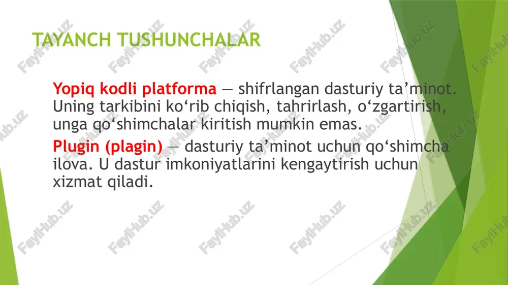 qat eng ko‘p foydalaniladigan, asosiy dasturlargina keltirilgan. sayt yaratishingiz mumkin bulardan boshqa yana ko‘plab dasturlar mavjud. 1. wordpress. ushbu cms asosan blog (biror shaxs, joy yoki alohida mavzuga bag‘ishlangan, tez-tez yangilab turiladigan, qisqa maqolalar va ma’lumotlar kiritib boriladigan o‘rta hajmdagi sayt) uchun mo‘ljallangan. ammo bugungi kunga kelib bu cms shu qadar mukammallashib ketdiki, hozirda uni hatto portal saytlar uchun ham ishlatishmoqda. wordpress – foydalanish uchun juda oson, qulay va eng asosiysi 100% bepul bo‘lgan dastur. uni wordpress’ning rasmiy sayti www.wordpress.org orqali yuklab olishingiz va foydalanishingiz mumkin. asosiy cms dasturdan tashqari wordpress uchun millionlab shablonlar (sayt ko‘rinishlari) va plaginlar (dastur ichida ishlovchi kichik qo‘shimchalar) yaratilgan. agar siz o‘zingiz uchun shaxsiy sahifa ochmoqchi bo‘lsangiz, sevimli qo‘shiqchingizga bag‘ishlab sayt yaratmoqchi bo‘lsangiz yoki o‘zingiz uchun qiziq bo‘lgan biror mavzuga oid maqolalaringizni butun dunyo bilan bo‘lishmoqchi bo‘lsangiz wordpress’ni tanlang! o‘zbekizbekistonliklar wordpress’ni ham egallashga ulgurishdi! endi wordpress cms’ni o‘zbek tilida ham ishlatishingiz mumkin. uning ston uchun …