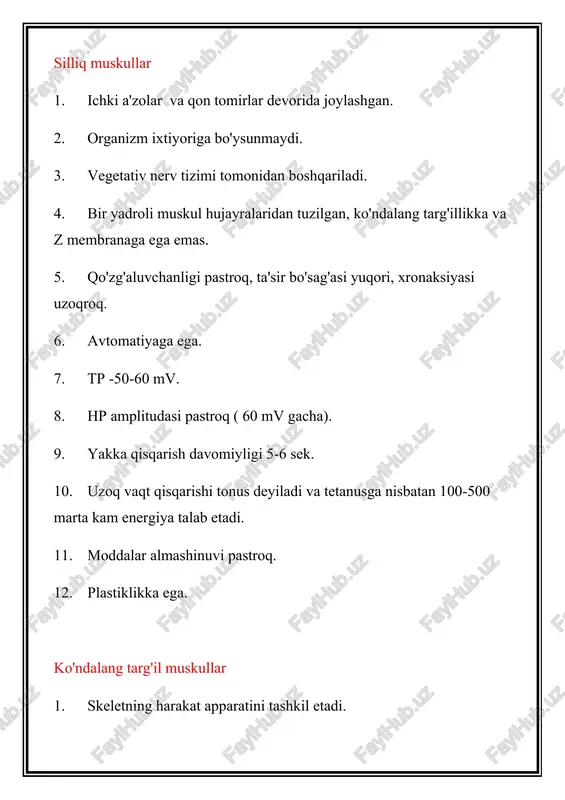 o'krak qismida 12 juft, bel sohasida 5 juft, dumg'aza sohasida 5 juft va dum sohasida juft miotomlar joylashgan. embrion taraqqiyotida dum miotomlari reduksiyaga uchraydi. qolgan har bir miotom ventral va dorzal bo'limlarga ajraladi. tanadagi miotomlardan tashqari, embrionning kalla sohasida uchta ensa hamda quloq oldi miotomi va beshta visseral ravoq miotomlari bo'ladi. umurtqa pog'onasi atrojidagi miotomlardan bo'yin, ko'krak, orqa, qorin, qo'l va oyoq mushaklari taraqqiy qiladi. uchta ensa miotomidan til va til osti sohasidagi mushaklar rivojlanadi birinchi quloq oldi miotomidan ko'z soqqasini harakatga kelliruvchi ko'pchilik mushak­lar rivojlanadi. ikkinchi quloq oldi miotomidan ko'z soqqasining yuqorigi qiyshiq mushagi -m. trochlearis rivojlanadi. uchinchi quloq oldi miotomidan ko'z soqqasining lateral to'g'ri mushagi - m. rectus oculi lateralis rivojlanadi. birinchi visseral ravoq mandibular ravoq deyilib, quyidagi mushaklar rivojlanadi: chaynov mushaklari va m. mylohyoideus, ikki qorinchali mushak - m. digastricus ning oldingi qorinchasi, nog'ora bo'shlig'idagi nog'ora pardani taranglovchi mushak - m. tensoris thympani, yumshoq tanglayni taranglovchi mushak …