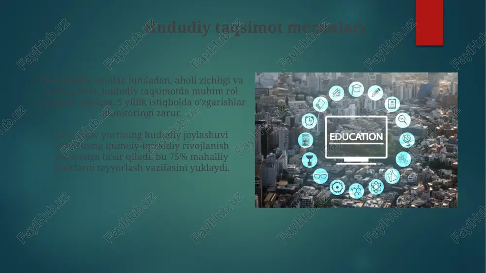 vatsion faoliyatni amalga oshirish uchun 125 dan ortiq o'quv yurtlari faoliyat ko'rsatmoqda. oliy ta'lim muassasalarining hududiy turlari, 14 ta mintaqada joylashgan bo'lib, ularning asosiy vazifasi mahalliy ehtiyojlarni qondirish uchun malakali kadrlarni tayyorlashdan iboratdir. xulosa xulosa bo'limida tadqiqotning 5 asosiy natijalari jamlanadi va ularning 3 ta asosiy maqsadga erishishdagi ahamiyati 20 so'zdan iborat qisqa iboralar bilan tushuntiriladi. xulosa qismida olingan ma'lumotlar asosida 4 ta muhim taklif ishlab chiqiladi, ularning 2 tasi amaliy ahamiyatga ega va 3 ta ehtimoliy tadqiqot yo'nalishlari ko'rsatiladi. markaziy oliy ta'lim muassasalari markaziy oliy ta’lim muassasalari, o‘zbekistonda muhim ahamiyatga ega bo‘lib, ular respublikaning ta’lim siyosatini amalga oshirishda 50 dan ortiq davlat universitetlari va institutlarini muvofiqlashtiradi. markaziy oliy ta’lim muassasalari talabalarga 100 dan ortiq turli xil bakalavriat va magistratura dasturlarini taklif etadi hamda ta’lim jarayonini modernizatsiya qilishga intiladi. institutlar o'zbekistonda institutlar hududiy jihatdan yirik shaharlar va viloyat markazlarida joylashgan bo'lib, 5000 dan 10000 gacha talabaga mo'ljallangan va mintaqaviy ehtiyojlarni …