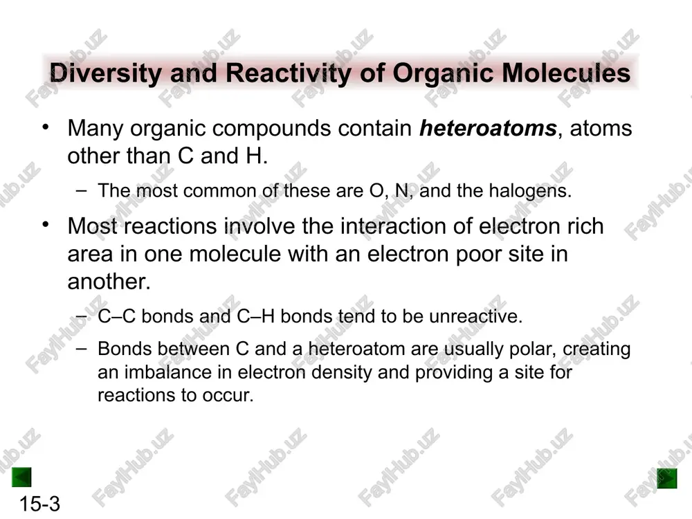 lly, a carbon atom is a chiral center if it is bonded to four different groups. 15-* if two compounds are mirror images of each other that cannot be superimposed, they are called optical isomers. figure 15.8 an analogy for optical isomers. * 15-* figure 15.9 two chiral molecules. optical isomers of 3-methylhexane optical isomers of alanine * 15-* optical activity optical isomers have identical physical properties, except that they rotate the plane of polarized light in opposite directions. a chiral compound is optically active; i.e., it rotates the plane of polarized light. a compound that rotates the plane of light clockwise is called dextrorotatory, while a compound that rotates the plane of light counterclockwise is called levorotatory. in their chemical properties, optical isomers differ only in a chiral (asymmetric) environment. 15-* figure 15.10 the rotation of plane-polarized light by an optically active substance. * 15-* an enzyme provides a …