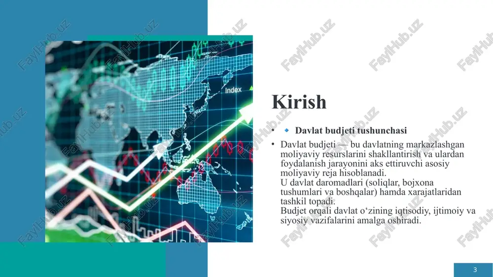 yotda quyidagi muammolar uchrab turadi:mablag‘larning maqsadsiz yoki kechiktirib sarflanishi;loyiha-smeta hujjatlarining yetarlicha asoslanmaganligi;nazorat va audit mexanizmlarining sustligi;hududlar kesimida moliyaviy tengsizliklar mavjudligi. ijtimoiy soha xarajatlari tahlili 🔹 ijtimoiy soha xarajatlarining mazmuniijtimoiy soha xarajatlari — davlat budjetining eng yirik va eng muhim qismini tashkil etadi.bu xarajatlar aholining turmush darajasini oshirish, inson kapitalini rivojlantirish va ijtimoiy barqarorlikni ta’minlashga qaratilgan.u quyidagi sohalarni o‘z ichiga oladi:ta’lim tizimi – maktablar, oliy o‘quv yurtlari, o‘qituvchilar maoshi va infratuzilma;sog‘liqni saqlash – tibbiy xizmatlar, kasalxonalar, tibbiyot xodimlari oyliklari va dori vositalari;ijtimoiy himoya – nafaqalar, kam ta’minlangan oilalarga yordam, pensiyalar;madaniyat, sport va yoshlar siyosati – sport inshootlari, madaniy tadbirlar, yoshlarni qo‘llab-quvvatlash dasturlari. ijtimoiy soha xarajatlari tahlili 🔹 so‘nggi yillardagi ijtimoiy soha xarajatlari tendensiyasi o‘zbekiston respublikasida ijtimoiy soha xarajatlari yil sayin oshib bormoqda. masalan: 2021-yilda budjet xarajatlarining 52% ijtimoiy sohaga yo‘naltirilgan bo‘lsa, 2022-yilda bu ko‘rsatkich 54%, 2023-yilda esa 55–56% gacha oshgan. 🔹 samaradorlik va muammolar ijtimoiy soha xarajatlarining yuqori ulushi ijobiy holat …