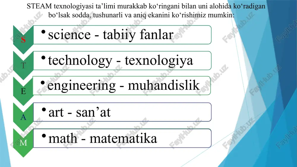 eradi. ko‘rsatkich ma’lumotlar maktabgacha ta’limda qamrov bolalarning 3-6 yoshdagi maktabgacha ta’limga qamrov darajasi 2024 yilda 76% ga yetdi. (uzdaily.uz) maktabgacha ta’lim tashkilotlari soni 2017 yilda 5,186 ta; 2024 yil oxirida esa ~38,058 ta tashkilot. (uzdaily.uz) maktabgacha ta’limdagi o‘rinlar soni 2017 yilda joylar soni past bo‘lgan; 2024 yilga kelib ~2,4 million o‘rin mavjud bo‘lib, 2017 ga nisbatan 3,3 barobar ko‘paydi. (uzdaily.uz) pedagogik xodimlar soni va bolalarga nisbati maktabgacha ta’limdagi pedagog xodimlar soni ~175,000 ta; har bir tarbiyachi ~13,4 nafar bola bilan ishlaydi. (uzdaily.uz) bosqichma-bosqich steam / yangi pedagogik metodlarni joriy etish 2018-2021 yillarda "umumiy o‘rta ta’limning yangi davlat ta’lim standartlari va o‘quv dasturlarini takomillashtirish" chora-tadbirlar dasturi doirasida steam metodlari bosqichma-bosqich amaliyotga joriy etilishi belgilandi. (oefen.uz) o‘rta ta’lim muassasalari soni 2018-2019 yillarda umumta’lim maktablari soni ~9,774; 2023-2024-yillarda esa ~10,750 ta maktab. (tashkent times) maktablarda kompyuter sinflari va kompyuterlar soni 2019-yilda ~10,090 maktabdan ~9,685 tasi kompyuter sinfiga ega bo‘lgan. umumiy kompyuterlar soni taxminan …