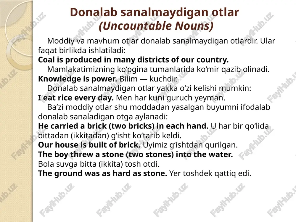 countable and uncountable nouns - Page 3